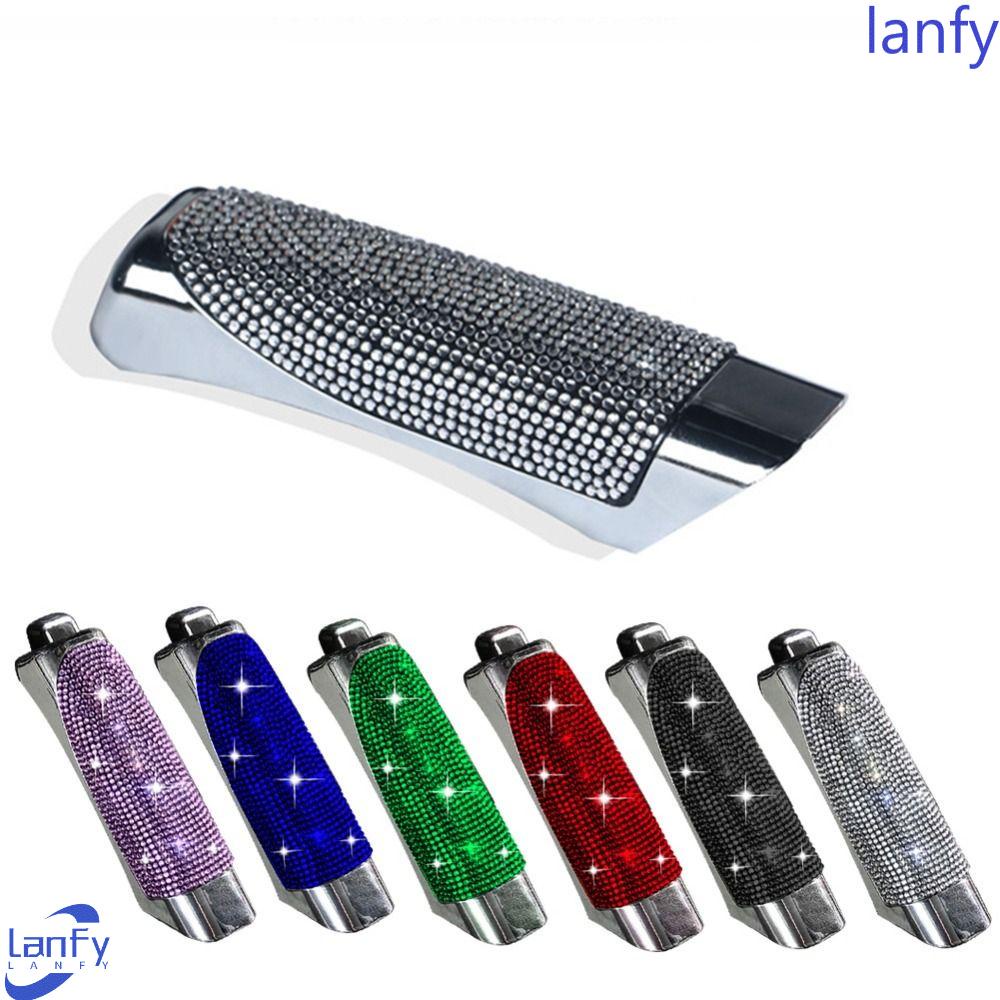 Lanfy Handbrake Cover Kualitas Tinggi Mewah Tahan Lama Auto Gear Shift Kerah Rem Tangan Mobil Assessoires Interior Berlian Berlian Berlian Berlian Imitasi Perlindungan Case