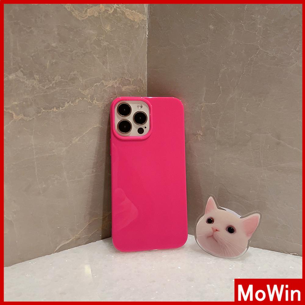 For iPhone 14 Pro Max iPhone Case With Cute Cat Folding Holder Clear Grip Pink Glossy TPU Soft Case Shockproof Compatible with iPhone 13 Pro max 12 Pro Max 11 xr xs max 7Plus