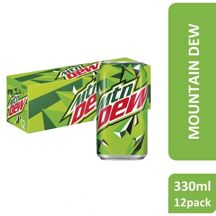 

Mountain Dew soft drink can - minuman soda import 1 dus