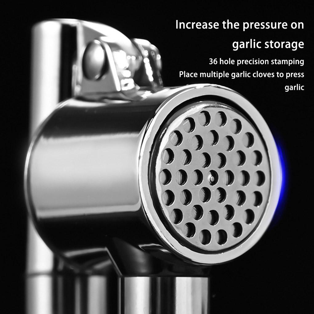 Alat Penghancur Bawang Putih Stainless Steel Garlic Press Reusable Washable Anti Karat 36lubang Hemat Buruh Pengganti Alat Penghancur Rumah Tangga