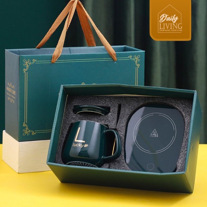 Electric Mug Warmer Mug Pemanas Air Premium Daily Living Cangkir Pemanas Minuman Elektrik / Sovenir Hadiah