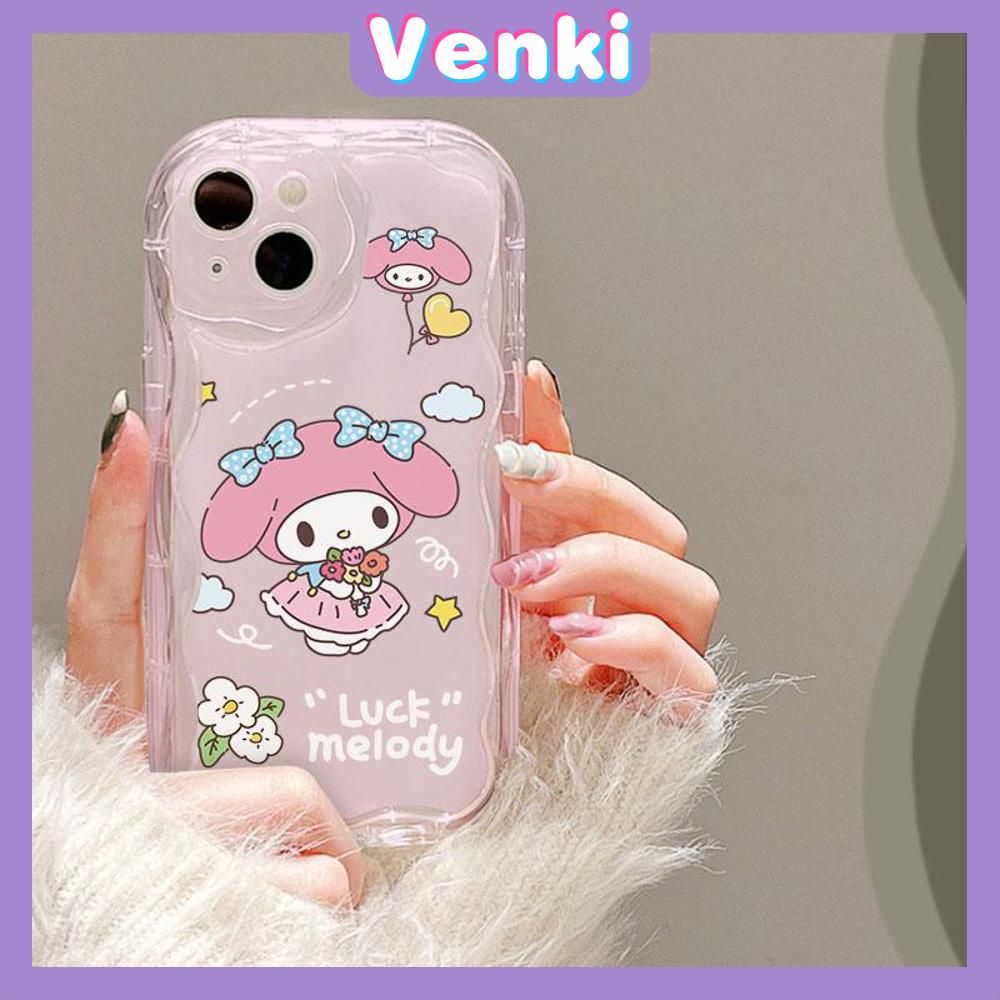 VENKI - For iPhone 11 iPhone Case 3D Curved Edge Wave Clear Case TPU Airbag Shockproof Camera Cover Cute Cartoon Compatible with iPhone 14 13 Pro max 12 Pro Max xr xs max 7 Plus 8