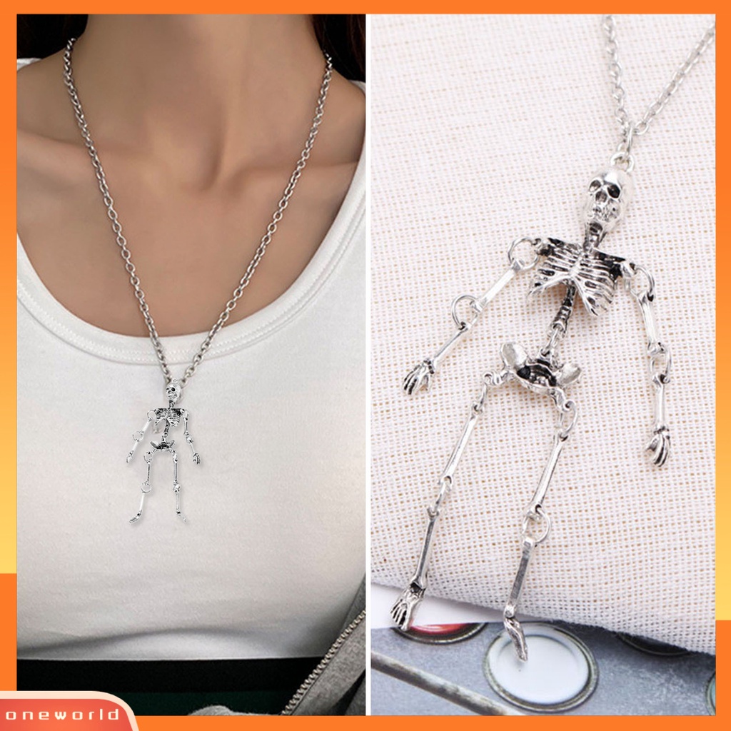 [EONE] Kalung Wanita Bentuk Tengkorak Hajatan Halloween Vintage Adjustable Necklace Untuk Pertunjukan