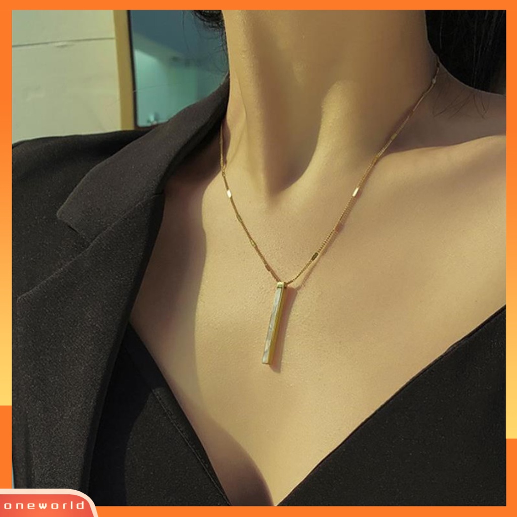 [EONE] Wanita Kalung Emas Slim Rantai Minimalis Elegan Panjang Liontin Wanita Klavikula Kalung Fashion Perhiasan