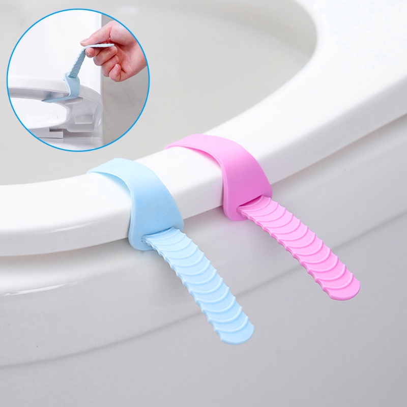 Pengangkat Tutup Toilet TRP Silikon Kamar Mandi/Adjustable Tahan Aus Menghindari Menyentuh Toilet Lid Handle Holder