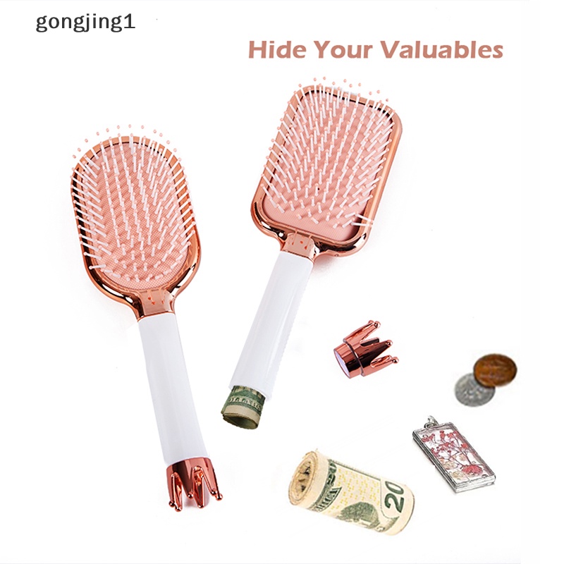 Ggg Sikat Rambut Sisir Diversion Stash Brankas Rahasia Kompartemen Kunci Uang Cash Jewelry ID