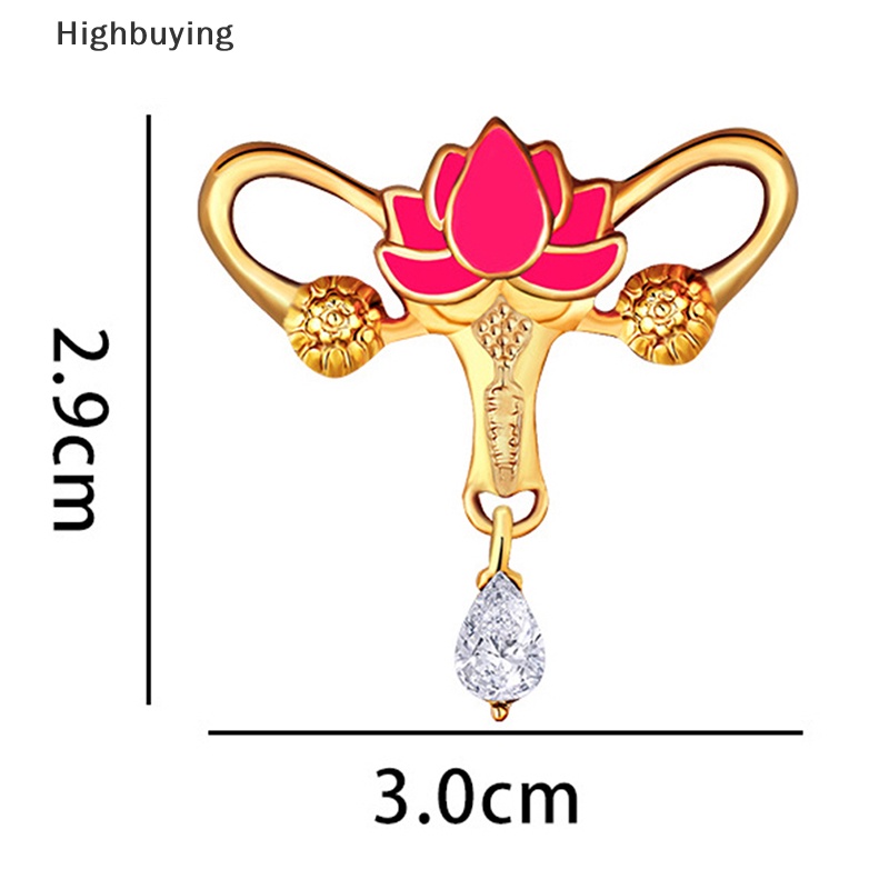 Hbid Fashion Bunga Lotus Liontin Bentuk Alloy Bros Untuk Wanita Kerah Pakaian Lencana Pin Accesssries Glory