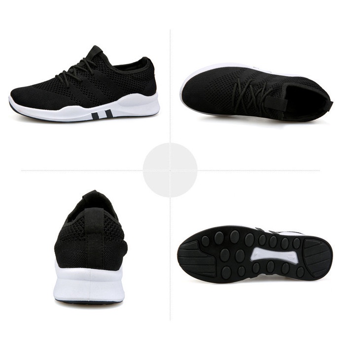 (COD) Leedoo Sepatu Sneakers Pria Import Running Shoes Young Lifestyle EE01 - Hitam, 43