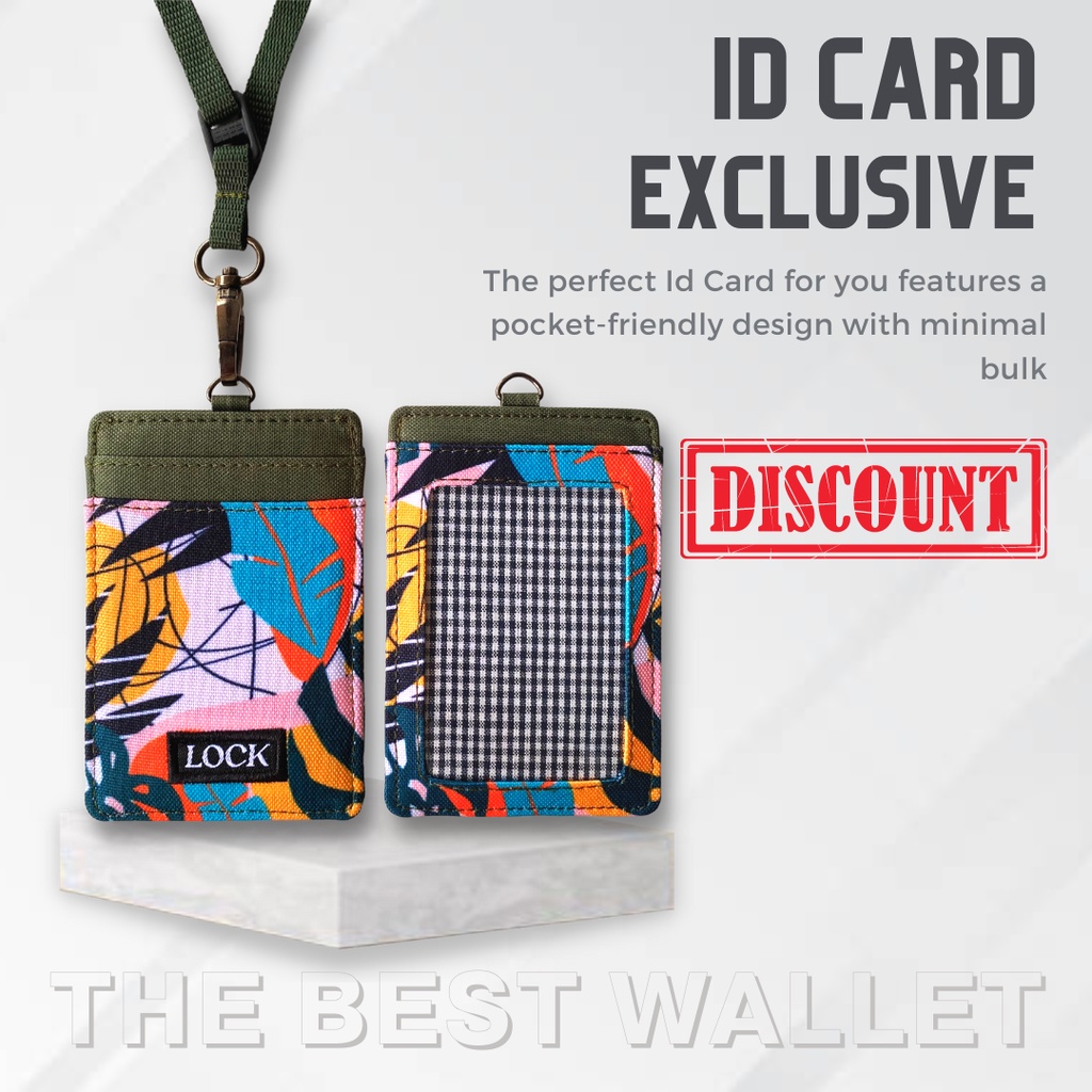 Gantungan ID Card Kantor Kasual Anti Air Kalung Name Tag Holder Lanyard Pria Wanita LSD10