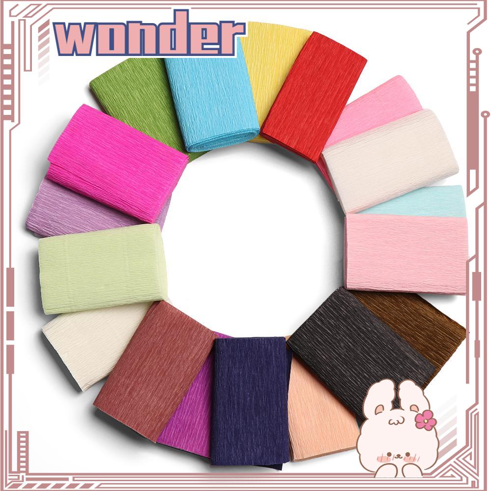 Wonder250 * 10cm Kertas Krep Fashion Dekorasi Pesta Pernikahan Pembuatan Bunga Roll Berkerut