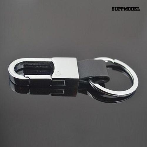 [SM Auto] Pria Fashion Ringkas Faux Kulit Tali Alloy Keyring Keychain Gantungan Kunci Hadiah