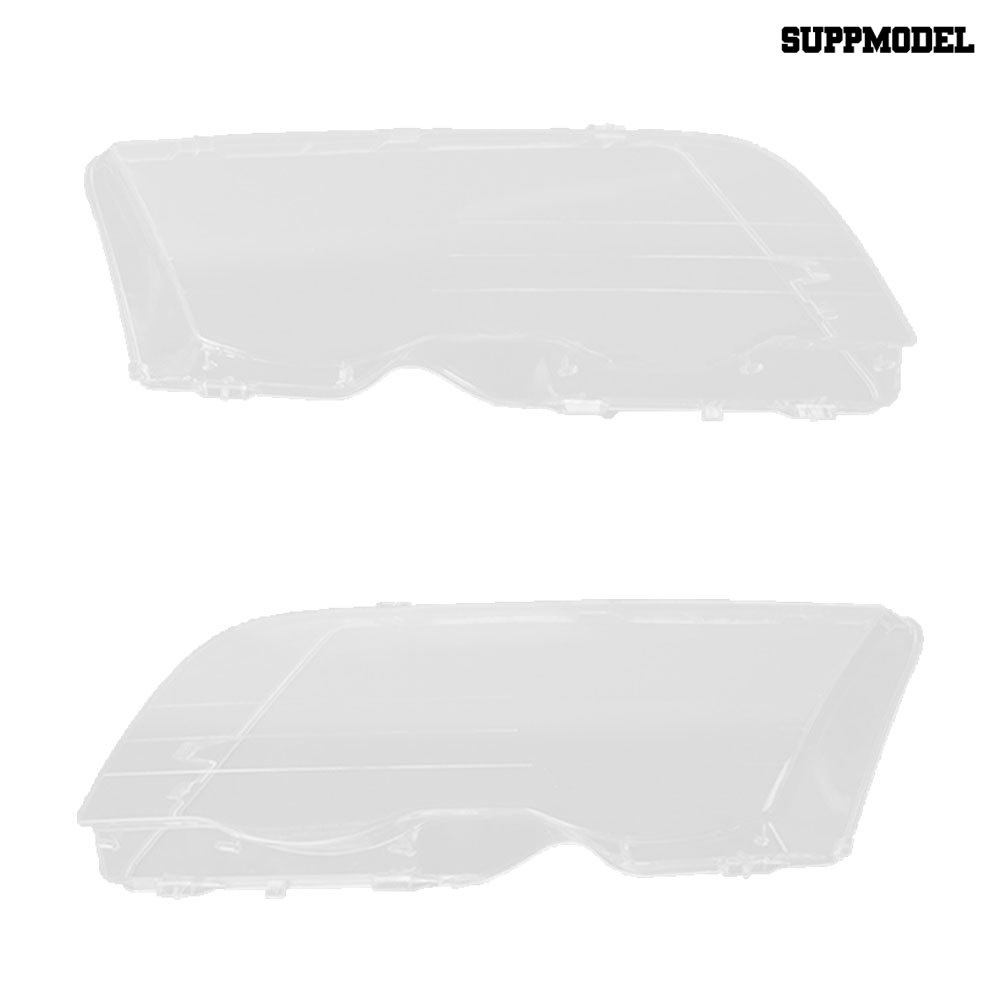 [SM Auto] 1pasang Kiri Kanan Headlight Headlamp Lens Cover Untuk BM-W E46 3seri 1998-2001