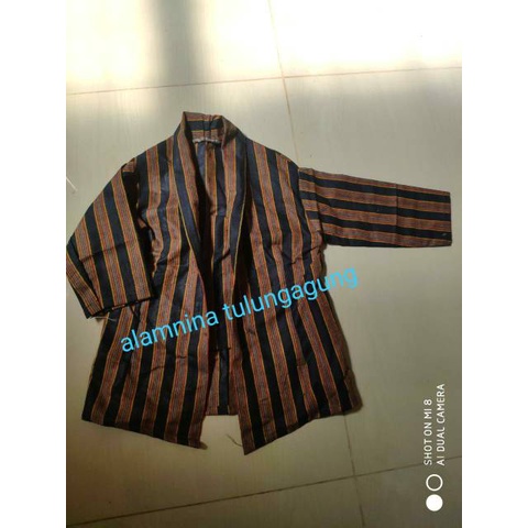 Lurik Baju atasan kebaya lurik surjan adat jawa cewek anak dewasa
