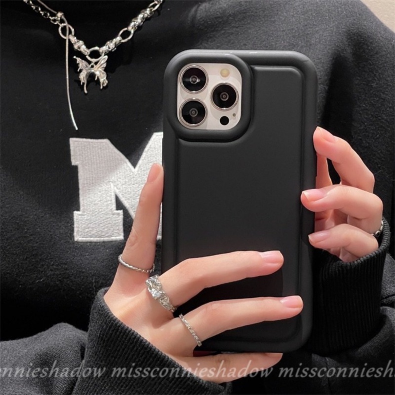 Casing Warna Solid Mewah Untuk Realme C55 C30 C30s C25 C35 C25Y C33 C21Y C25S5 9i 5s 7i 6i 5i C15 C20 C3 C1 C2 C20A C11 C12 Simple Tebal Airbag Shockproof Matte Soft Tpu Cover