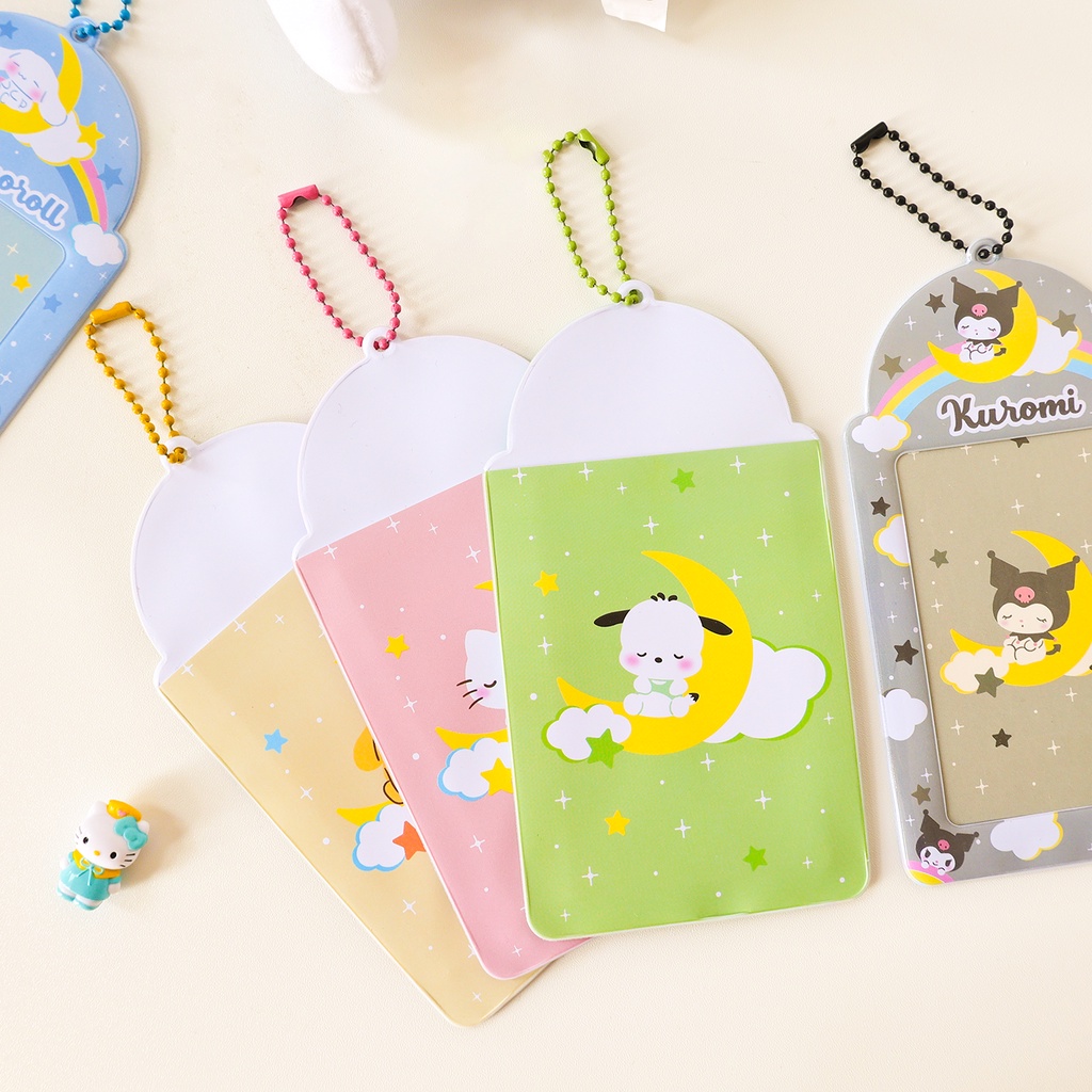 Galicici Sanrio Gaya Yang Sama Cloud Series Card Case/Kulomi Pochacco Tempat Penyimpanan Kartu Kecil/Student Card ID Protection Case