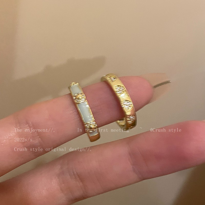 Cincin Terbuka Zirkon Drop Glaze Berbentuk Hati, Cincin Jari Telunjuk Temperamen Kecil Dan Lembut, Cincin Retro Dapat Disesuaikan