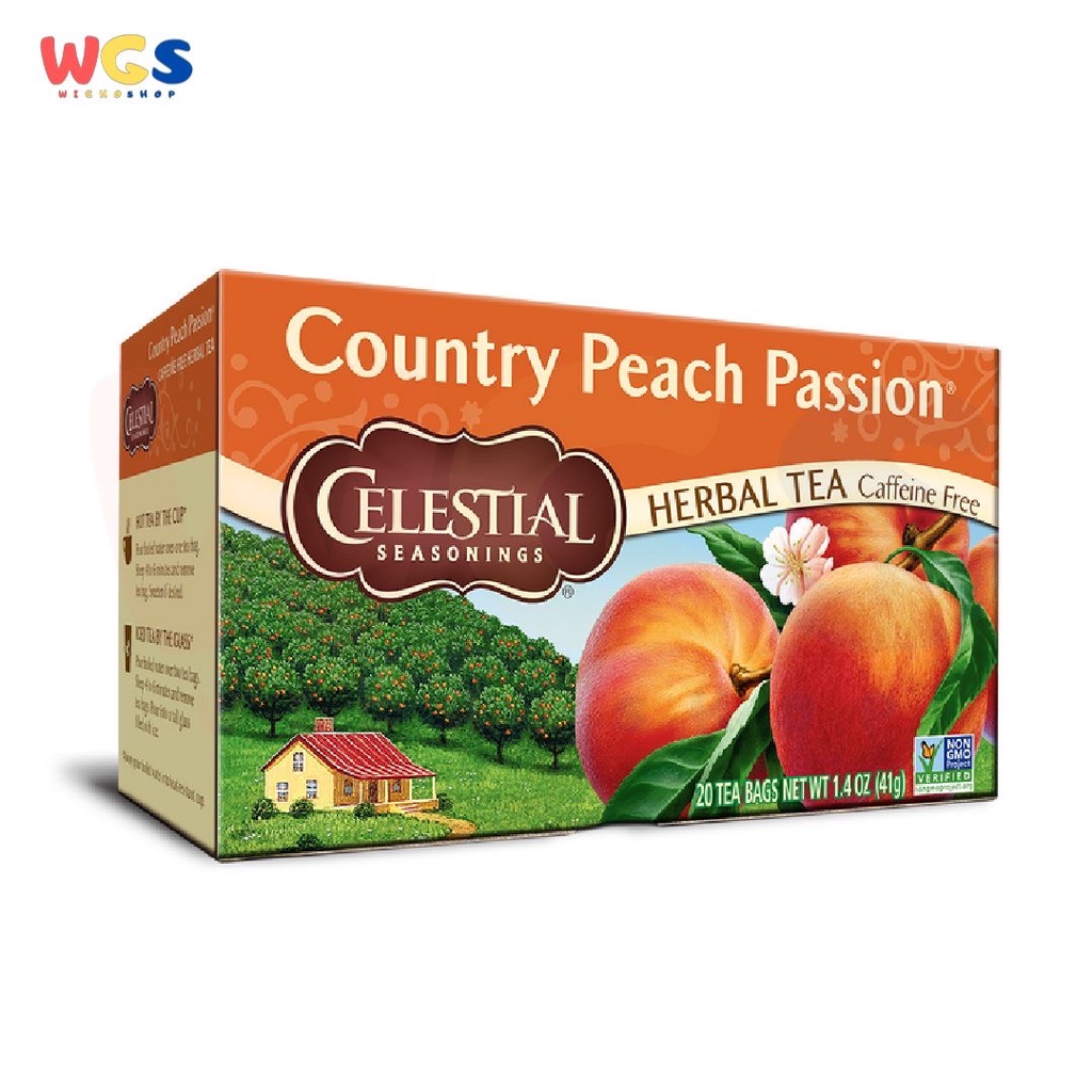 Celestial Seasonings Country Peach Passion Herbal Tea 20s x 2.05g