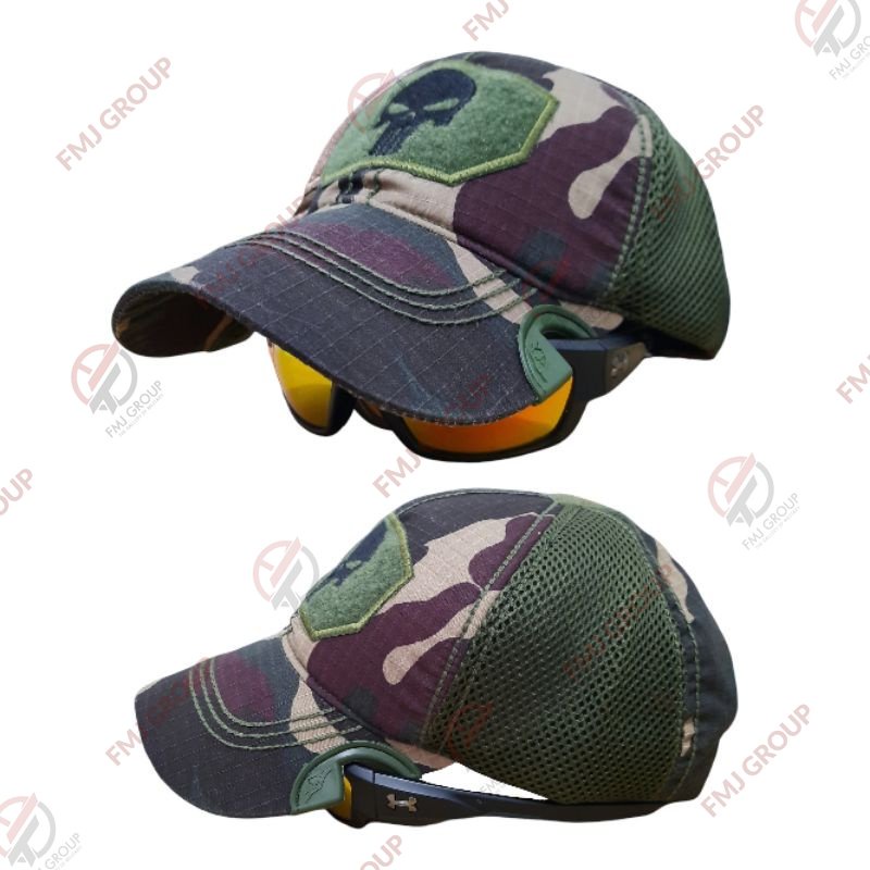 Topi Coak Tactical Punisher Premium / Topi Tactical Punisher Baseball Cap / Topi Baseball Coak Punisher - Loreng Kopassus