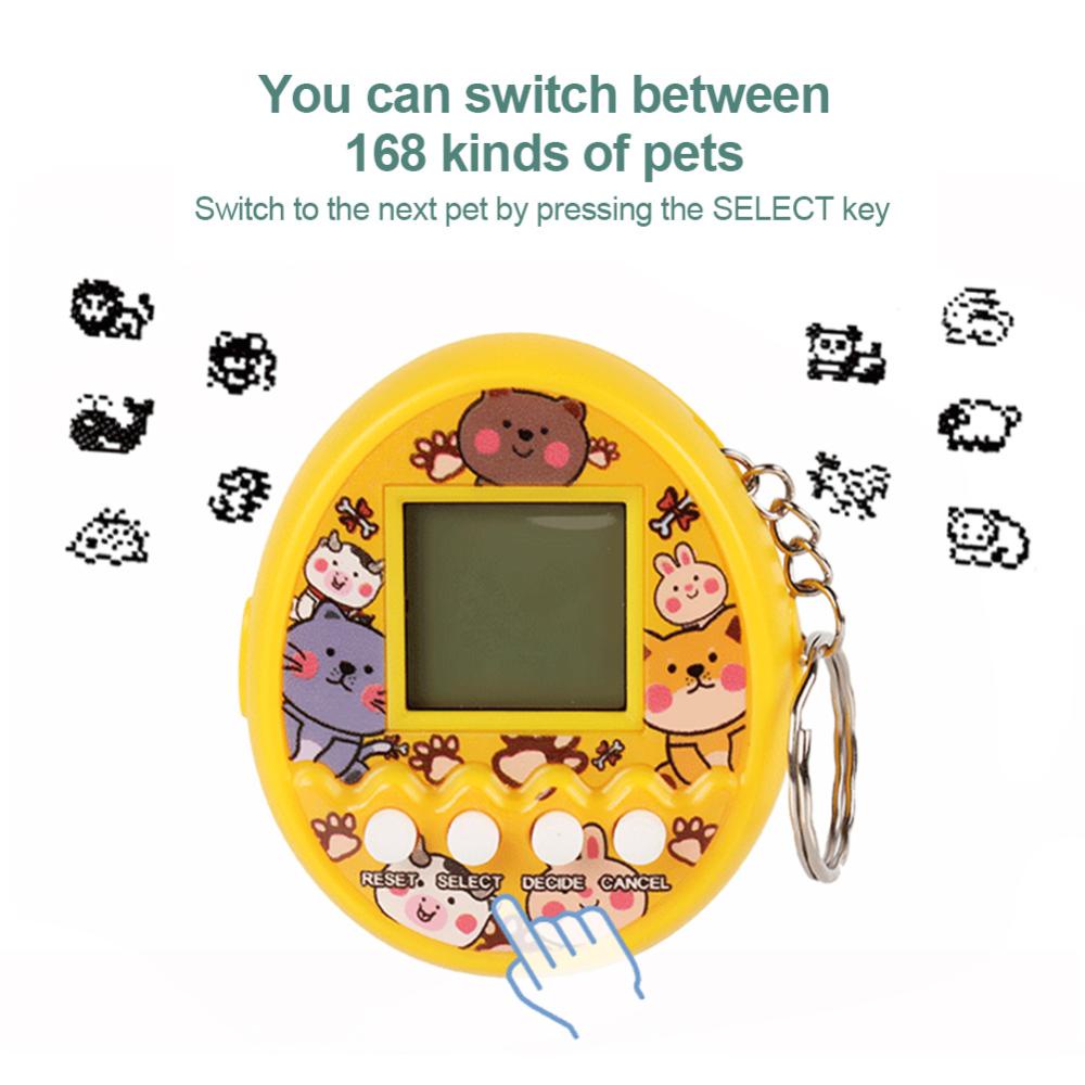 Timekey Kreatif Elektronik Permainan Hewan Peliharaan Tamagotchi Mainan 168in1 Virtual Pet Electronic Toys Mini Handheld Game Untuk Anak Kids Q1S3