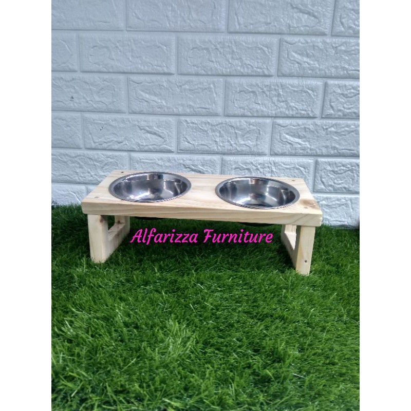 HidroAquatic - Tempat makan kucing kayu