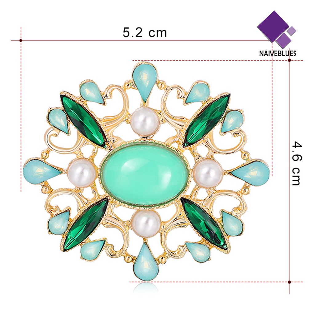 &lt; Naiveblues &gt; Pakaian Bros Bentuk Indah Tahan Karat Alloy Wanita Perhiasan Brooch Pin Dekorasi Hadiah