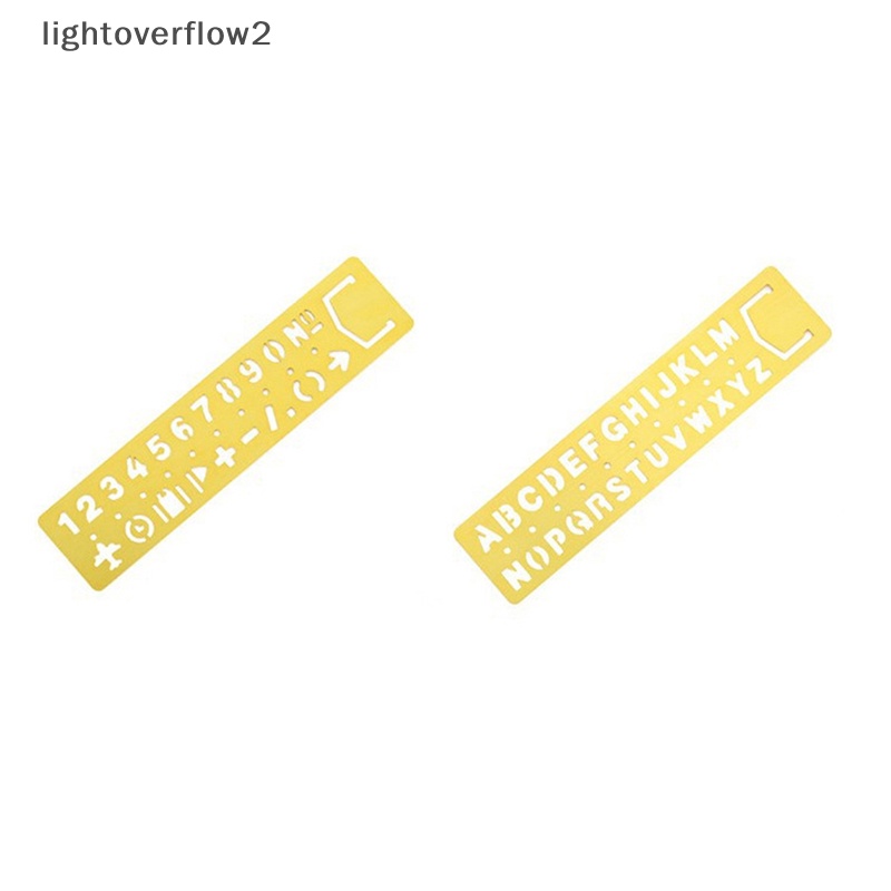 [lightoverflow2] Al Metal Hollow Penggaris Lurus Angka Motif Huruf Bookmark Tool [ID]