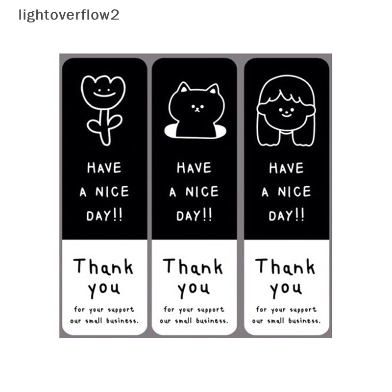 [lightoverflow2] 30pcs/pack Thank You For Small Business Stiker Have A Nice Day Label Hias Untuk Bakery Barang Handmade Paket Stiker [ID]