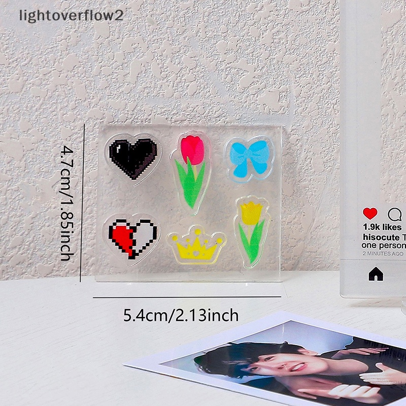 [lightoverflow2] Frame Foto Kpop Idol Korea Collect Photocards Transparan Album Foto Organizer Display Stand Alat Tulis Kantor Sekolah [ID]