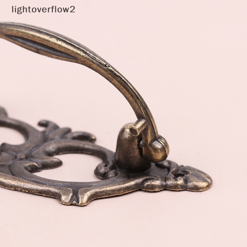 [lightoverflow2] Bronze Furniture Handle Meja Kotak Gagang Pintu Antik Zinc Alloy Pola Kelelawar [ID]