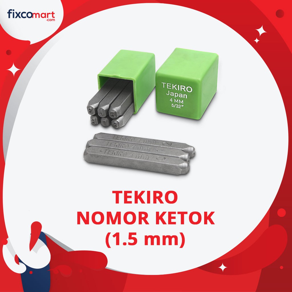 Tekiro Nomor Ketok 1,5 Mm / Tekiro Punch Number