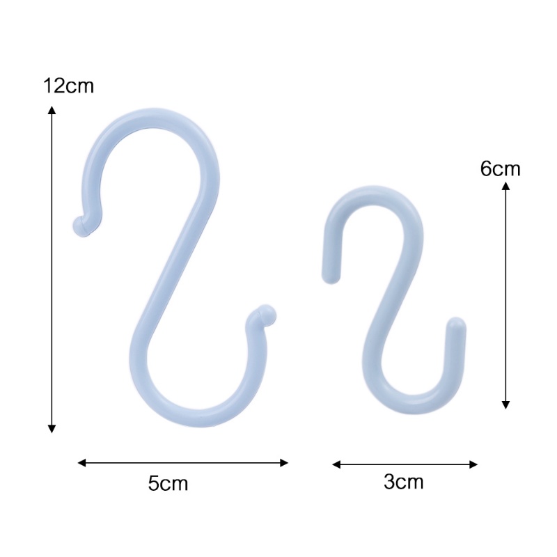 4/8pcs Praktis Tahan Angin Plastik Kepala Ganda Berbentuk S Kait Gantung Heavy Duty Kait Lemari Pakaian Handuk Hemat Tempat Gantungan Untuk Dapur Kamar Mandi Alat Penyimpanan