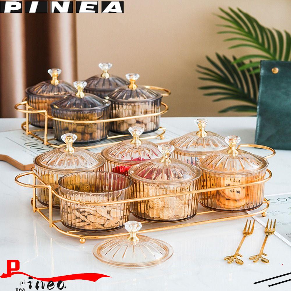 Piring Salad Nanas Round Grid Food Storage Preserved Tray Box Piring Snack