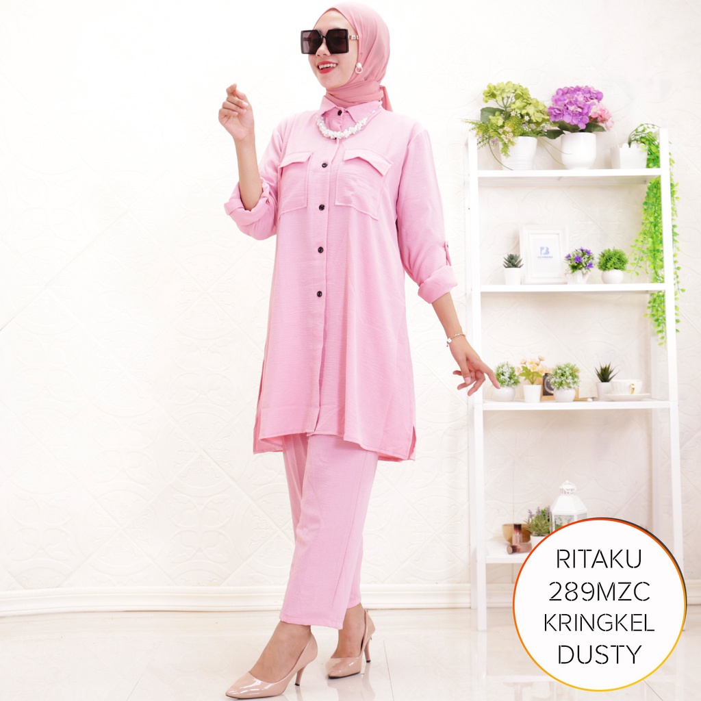 One Set Long Tunik Kringkel Airflow Saku Depan Wudhu Friendly Ritaku 23 2
