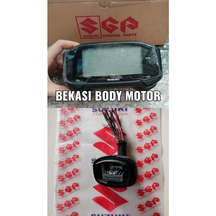 Speedometer spidometer KILOMETER SET SOKET GSX 150 Satria Fu Fi injeksi soket socket speedometer spi