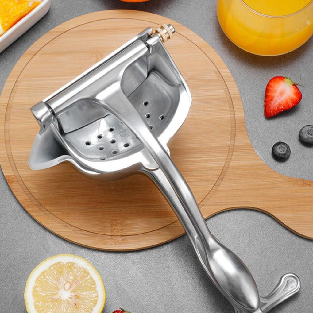 Portable Aluminium Alloy Manual Hand Pressure Juicer Bisa Dicuci Jus Buah Tekan Orange Lemon Semangka Extractor Squeezer