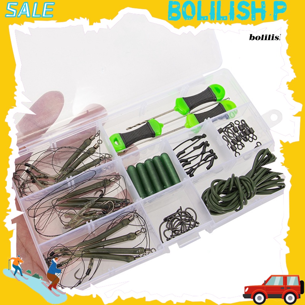 Bo-1 Set Alat Pengumpan Memancing Set Ukuran Kecil Unbreakable Angling PE Braided Line 62Pcs Eropa Memancing Umpan Cocok Untuk Memancing Di Luar Ruangan