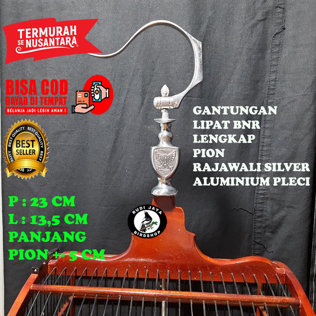 GANTUNGAN LIPAT BNR LENGKAP PION RAJAWALI CANTOLAN SANGKAR KOTAK KANDANG BURUNG KACER CENDET KENARI