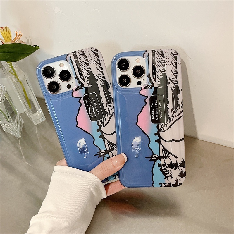 IPHONE Casing Ponsel Jalan Gunung Salju Transparansi Tinggi Cocok Untuk Iphone14 11 13 12 Pro Max Trend Printing North Protective Soft Case