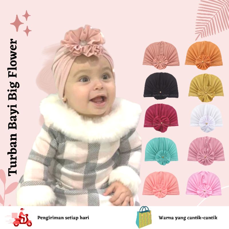 Turban Bayi Model Bunga/Ciput Baby Newborn/Topi Anak Perempuan