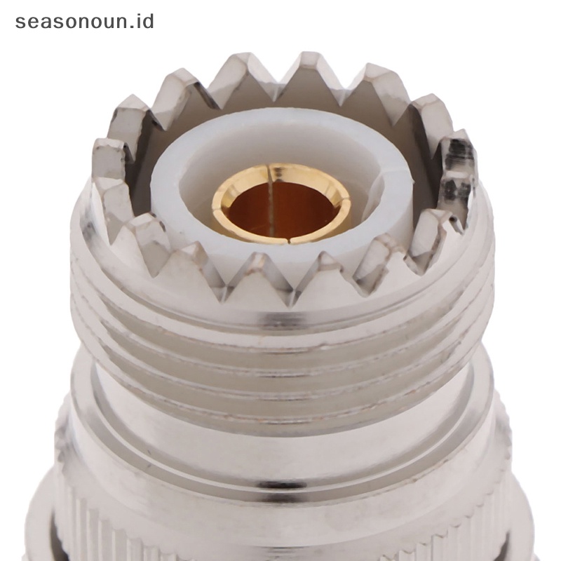 Seasonoun 1Pc N Type Male to UHF SO-239 Female Jack Konektor Adaptor Coax RF Lurus.