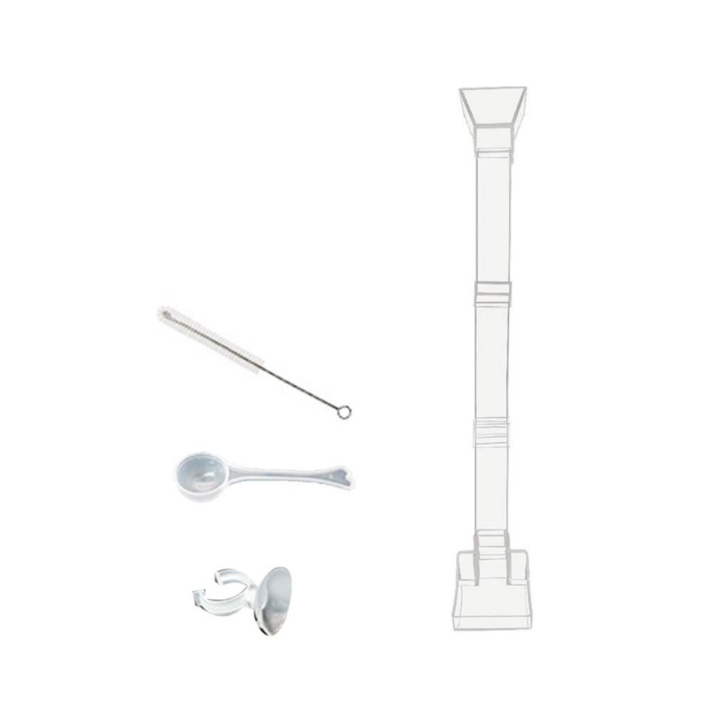 Rebuy Tabung Pakan Ikan Transparan Tahan Lama Untuk Plastik Sikat Pembersih Aquarium Dengan Suction Cup Tabung Pakan Udang