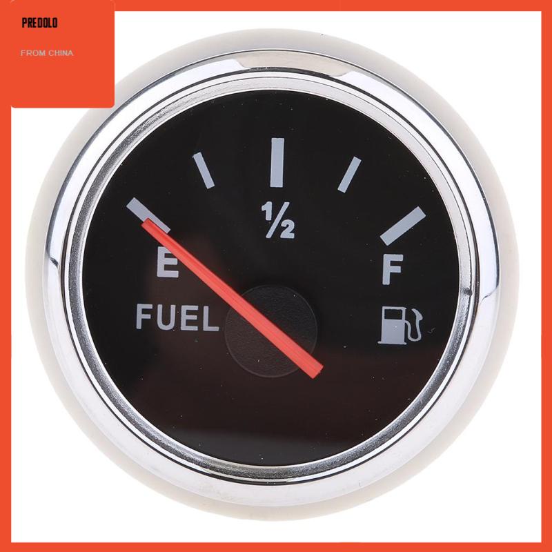 [Predolo] Waterproof Fuel Level Gauge Boat Marine Alat Ukur Level Tangki Bahan Bakar 52mm Putih