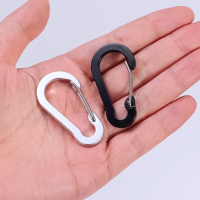 6pcs Multi Fungsional Gesper Gunung Gantung Ransel Gantungan Kunci Aluminium Alloy Kawat Musim Semi Keselamatan Berbentuk D Carabiner Untuk Berkemah Di Luar Ruangan