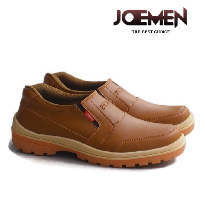 (COD) Sepatu Joemen J 40 Original Import pria kerja kantor termurah - Tan, 41