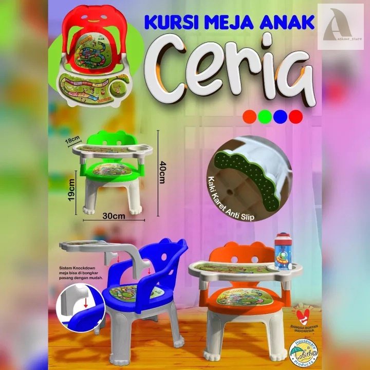 ASKMESTORE Meja Kursi Ceria Kursi makan bayi/kursi meja makan anak/kursi ceria Kursi Meja Ceria Kurs