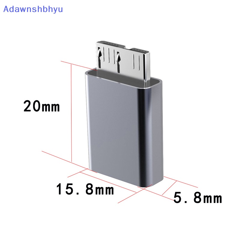 Adhyu Adaptor USB Tipe C Female to USB 3.0 Micro B Male connector ID