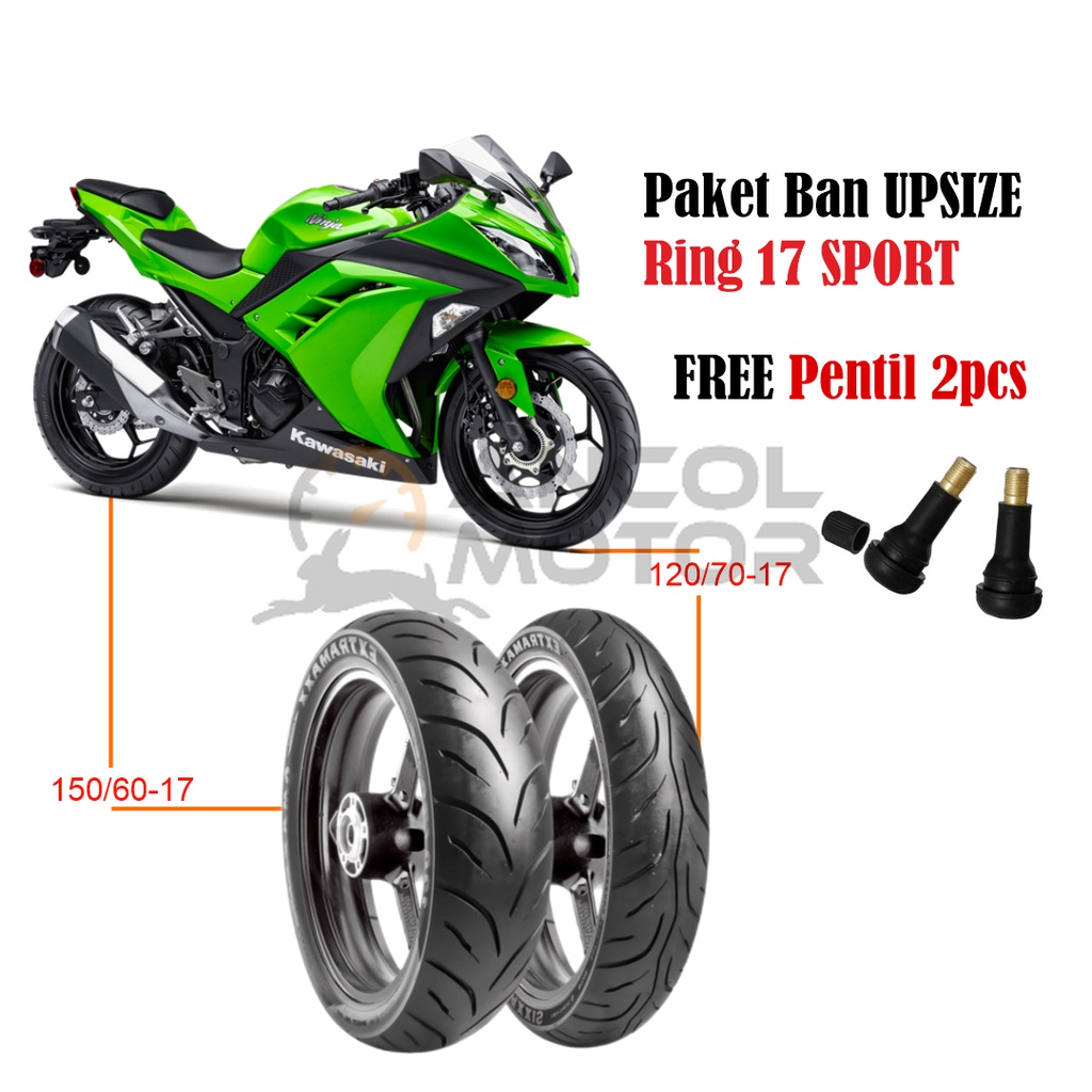 Maxxis EXTRAMAXX Paket Ban Ninja RR Vixion R15 MX King KLX 120/70 150/60 Ring 17 Tubeless Motor Sport Bonus Pentil FREE