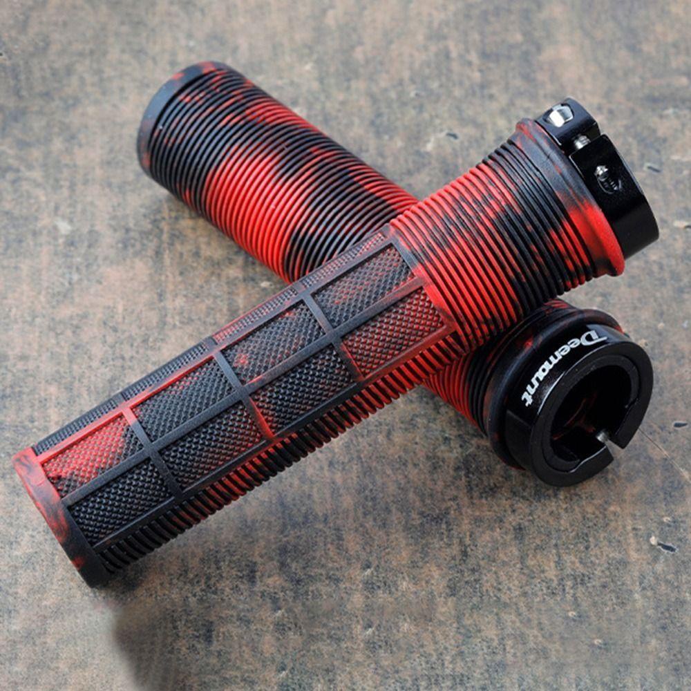 R-FLOWER Pegangan Sepeda Bar Grip Peralatan Sepeda Non-slip Olahraga Luar Ruangan Cincin Kunci Aluminium