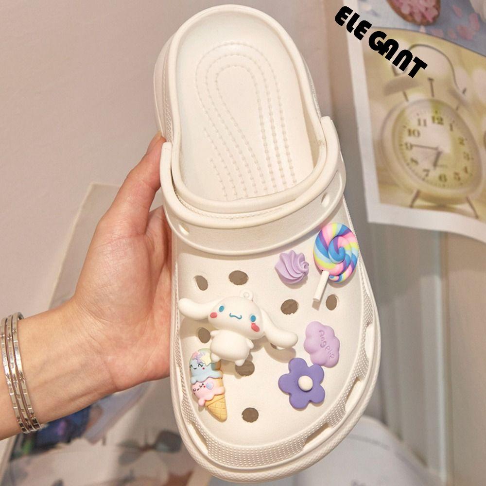 [Elegan] Aksesoris Sepatu Mainan Kartun Untuk Gadis Kuromi Aksesori Cinnamoroll Diy Bahan Shoe Decoration
