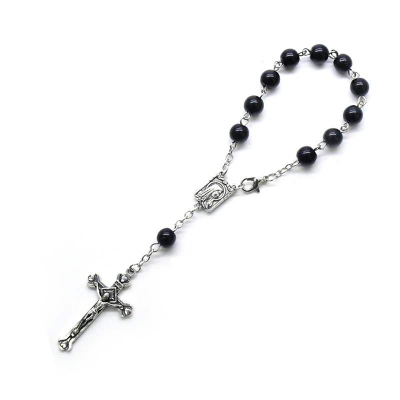 Siy Rosario Mini Baptis Favor 11-Bead Pearl Finger Rosaries Weddings Party Favor Baptis Rosario Jari Baptis Rosaries